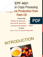 Producing margarine from palm oil