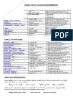 Question Words and Interrogative Sentences