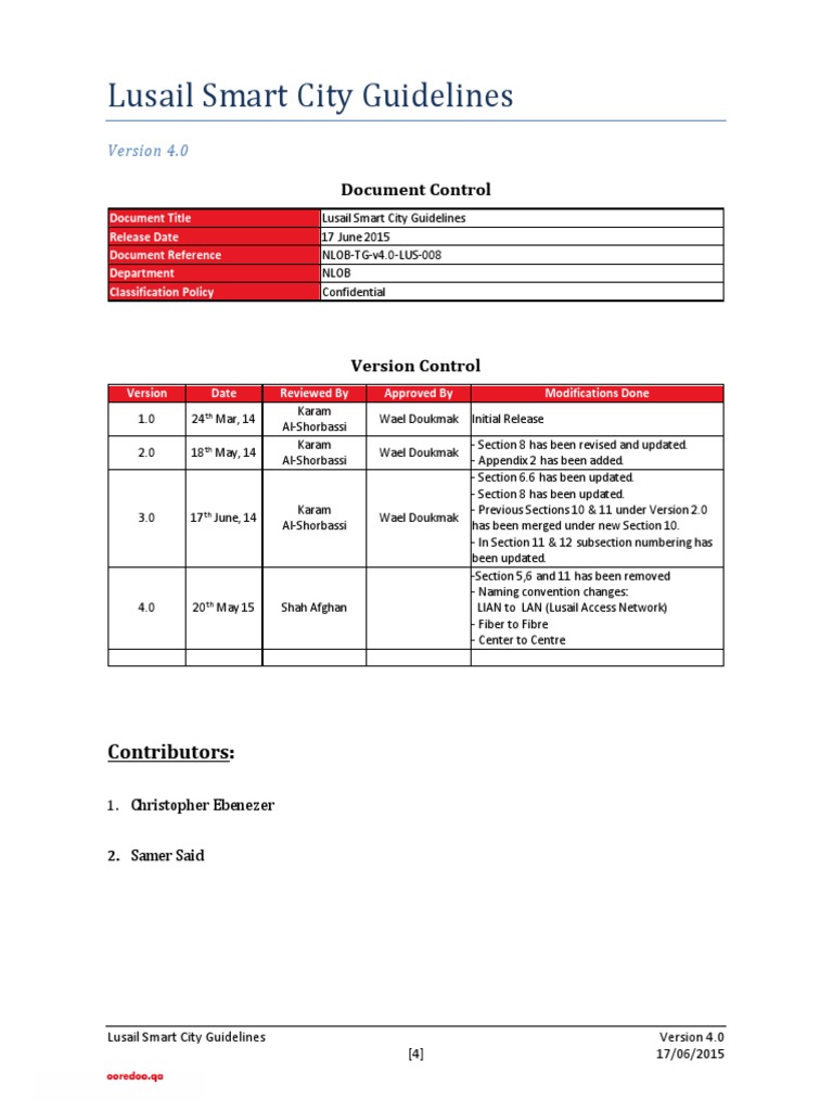 Lusail Smart City Guidelines 4.0 | PDF | Computers