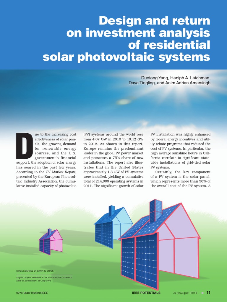 Design and Return On Investment Analysis of Residential Solar ...