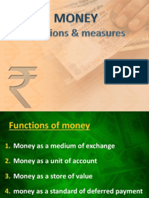 4 main functions of money