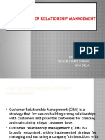Customer Relationship Management: Brijesh Kumar Delhi Business School New Delhi