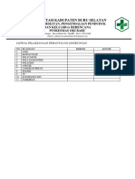 Pemerintah Kabupaten Buru Selatan Dinas Kesehatan Jadwal Pemantauan Lingkungan