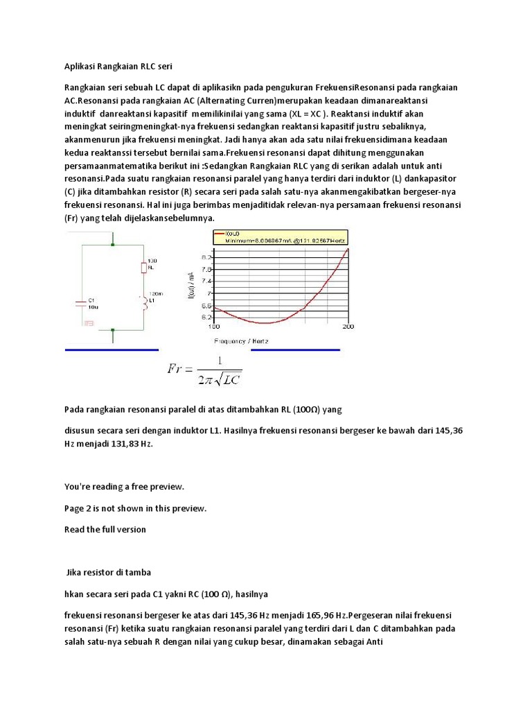 Aplikasi Rangkaian Rlc Seri Pdf