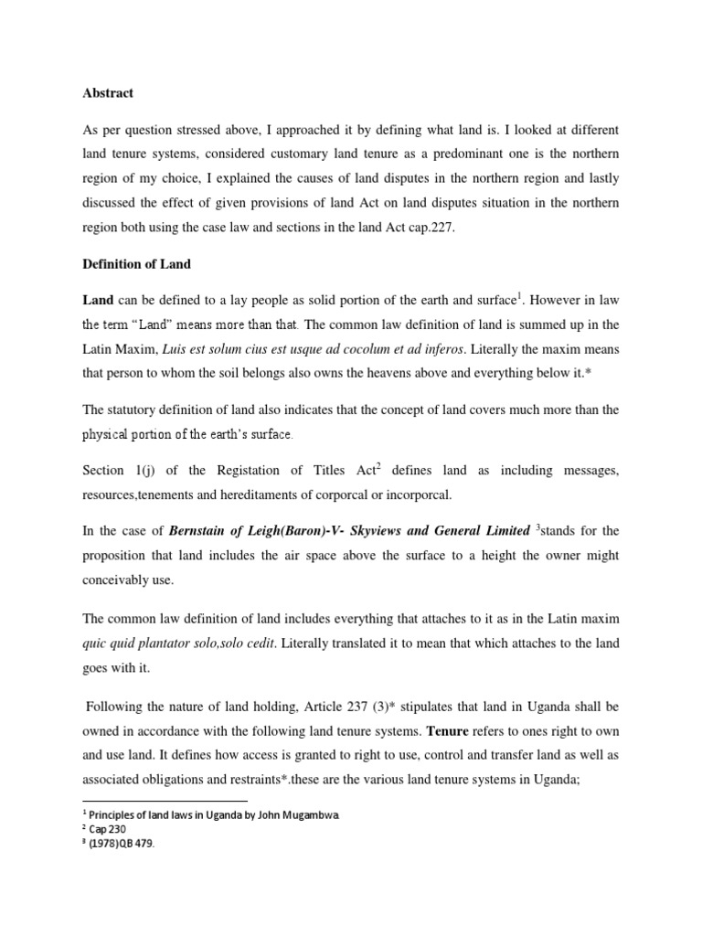 land law issues in nothern uganda Uganda Mediation