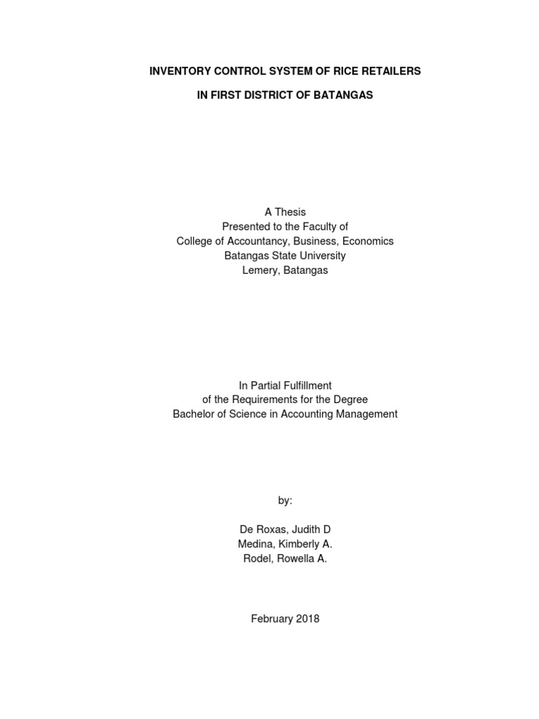 Rice Sales Inventory System Analysis | PDF | Finance & Money Management