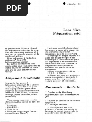 Lada Niva Off Road Trip Preparation French Version Vehicles Machines