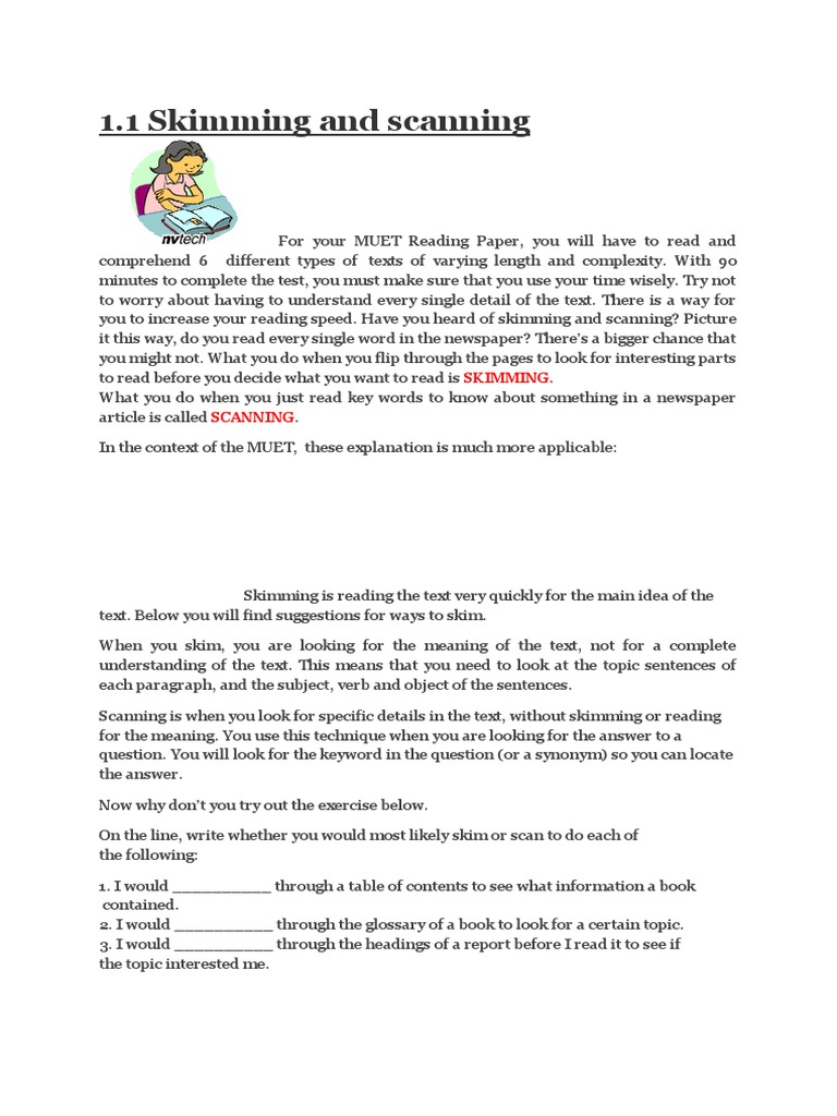 MUET Tutorial | PDF | Speed Reading | Job Interview