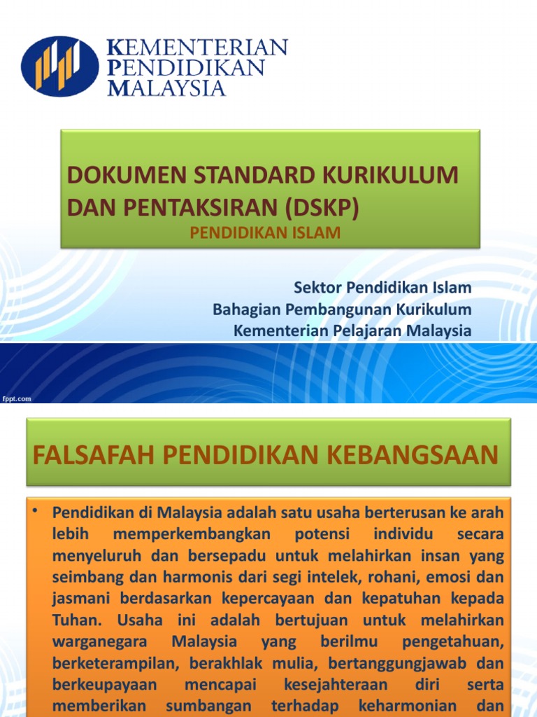 Konsep Pendidikan Islam Dskp Kssr Semakan Pdf