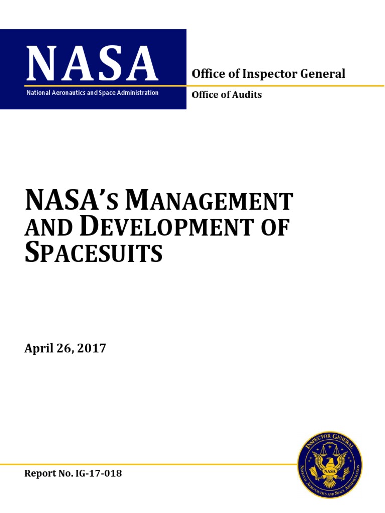 NASA Management and Development of Spacesuits | PDF | Space Suit | Nasa
