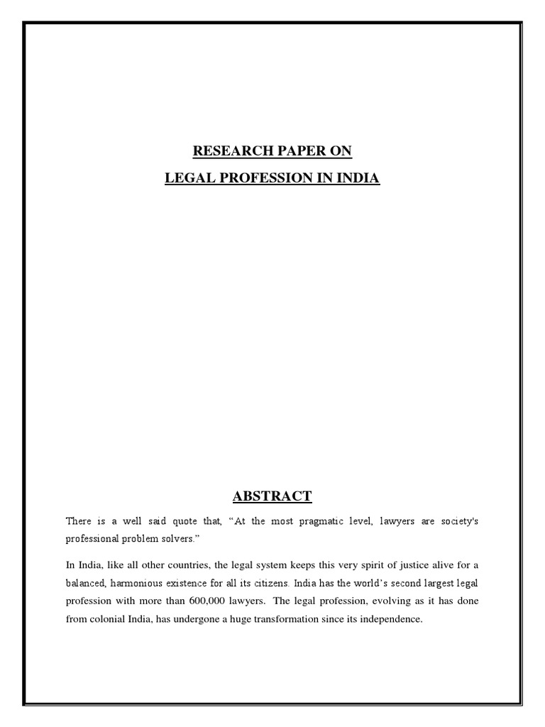Evolution of Legal Profession in India | PDF | Advocate | Barrister
