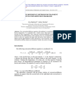 The Finite Difference Method For Transient Convection-Diffusion Problems