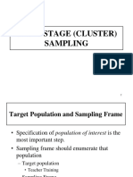 Multistage (Cluster) Sampling