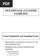 Multistage (Cluster) Sampling