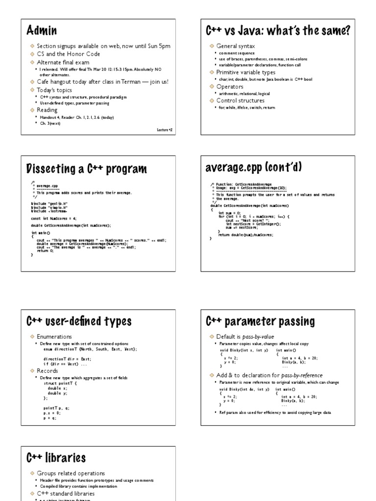 C++ Programming Basics and Concepts | PDF | Parameter (Computer ...