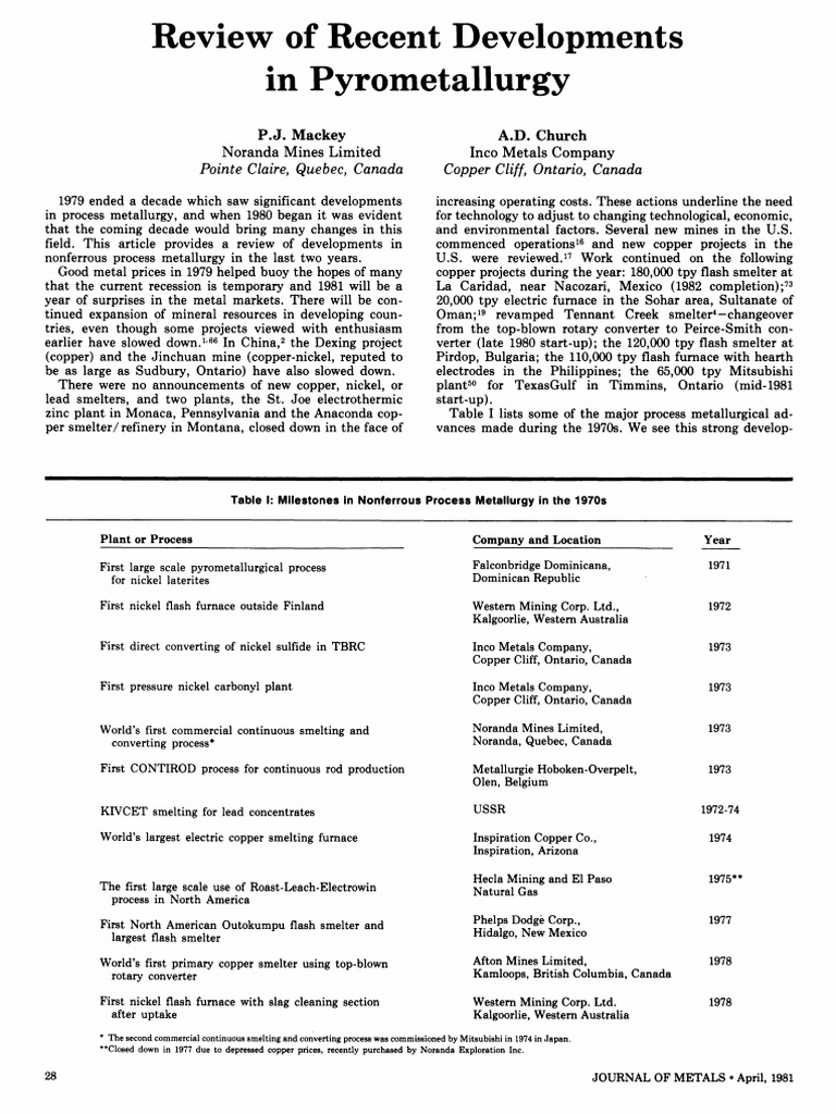 Pirometalurgi | PDF | Smelting | Copper
