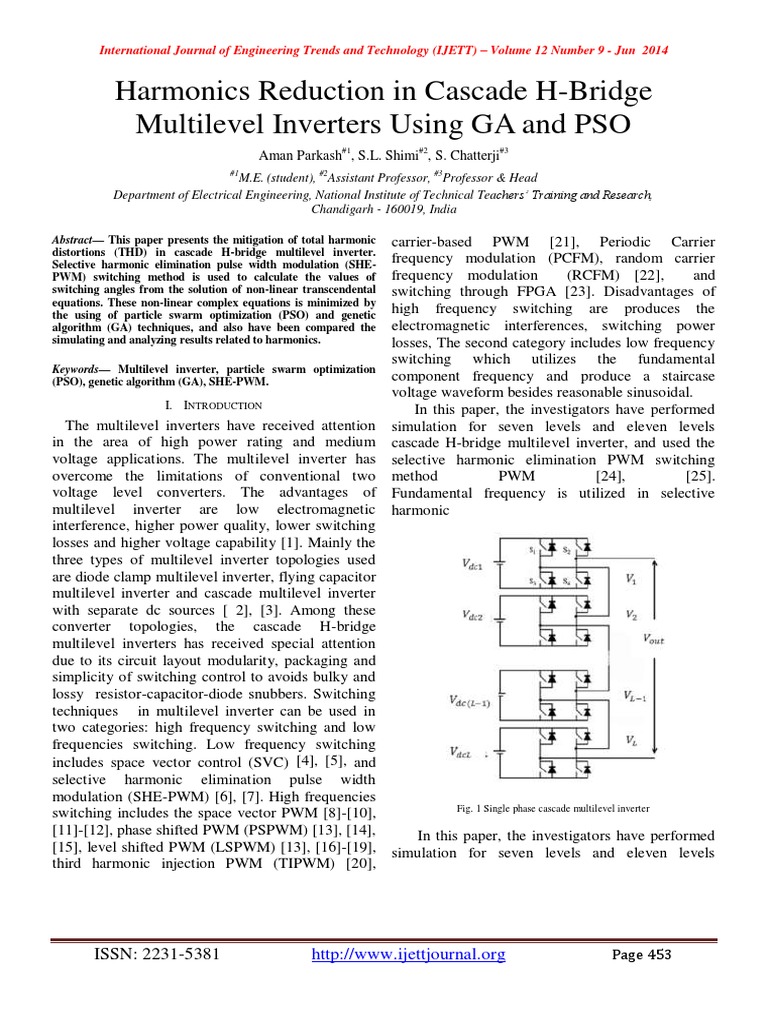 Harmonics Reduction in H-Bridge Inverters | PDF | Power Inverter ...
