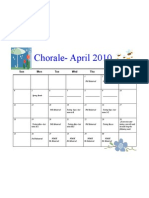 Chorale Calendar - April