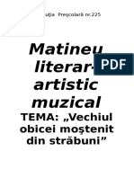 Matineu (Vechi - Obicei Din Străb)