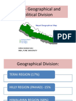 Nepal and Its Geographical Division