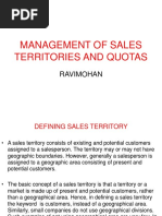 Management of Sales Territories and Quotas