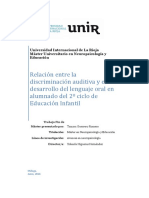 Discriminación Auditiva y Lenguaje