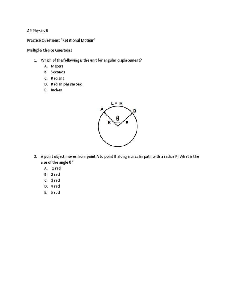 Rotational Motion Multiple Choice2012!05!151 PDF Rotation Around