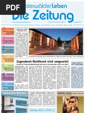 Westerwalder Leben Kw 25 25 06 10 Die Zeitung Als E Paper