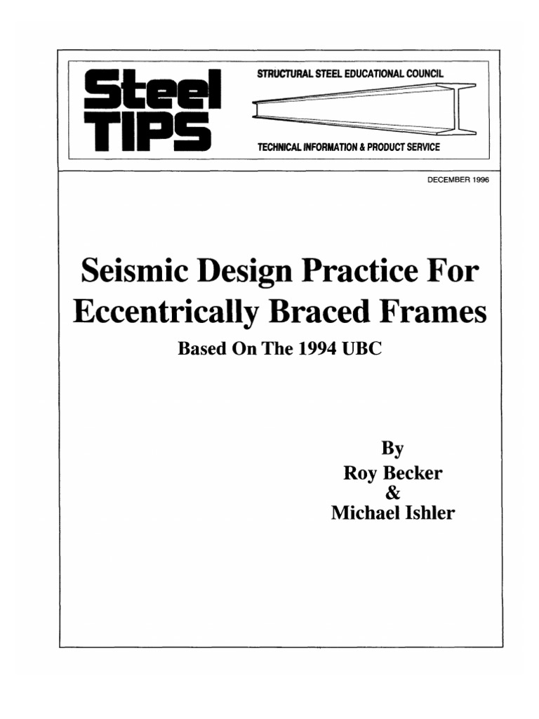 Seismic Design of Eccentrically Braced Frames | PDF | Beam (Structure ...