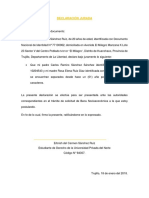 DECLARACIÓN JURADA de Separación de Padres