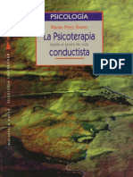 Pe Rez La Psicoterapia Desde El Punto de Vista Conductista PDF