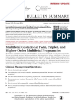 Practice Bulletin Summary: Multifetal Gestations: Twin, Triplet, and Higher-Order Multifetal Pregnancies