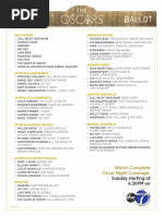 ABC7 Oscars Ballot