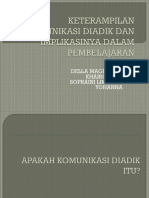 Keterampilan Komunikasi Diadik Dan Implikasinya Dalam Pembelajaran