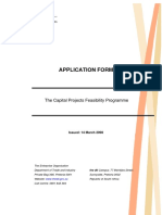 Application Form: The Capital Projects Feasibility Programme
