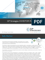 GP Strategies Investor Presentation August 2016
