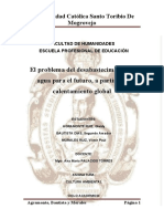 El Problema Del Desabastecimiento Del Agua para El Futuro, A Partir Del Calentamiento Global