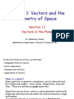 Chapter 1: Vectors and The Geometry of Space