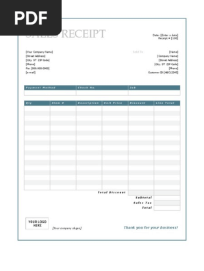 Sales Receipt