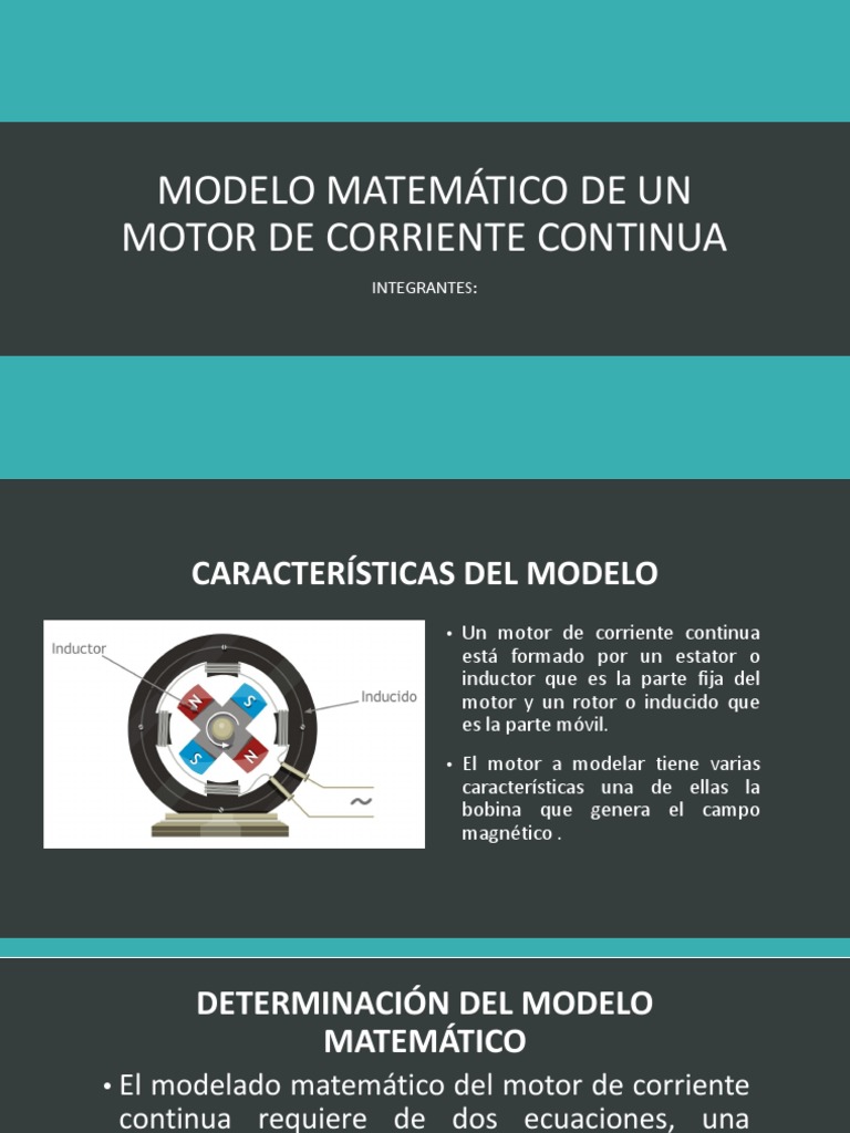 Modelo Matemático de Un Motor de Corriente Continua | PDF | Ecuaciones ...