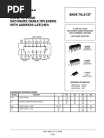 3-Line To 8-Line Decoders/Demultiplexers With Address Latches SN54/74LS137