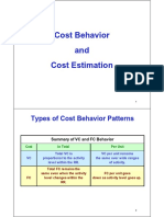 Cost Behavior and Cost Estimation Cost Estimation