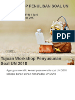 Workshop Penyusunan Soal Un 2018