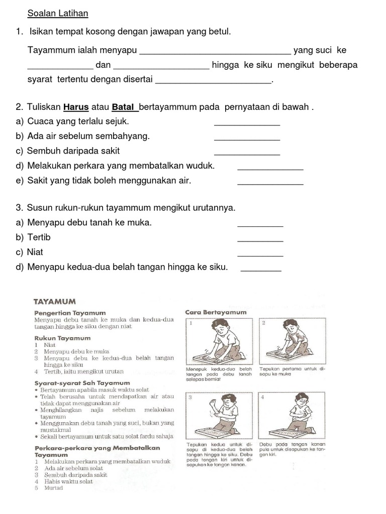 Soalan Latihan Tayammum Pdf