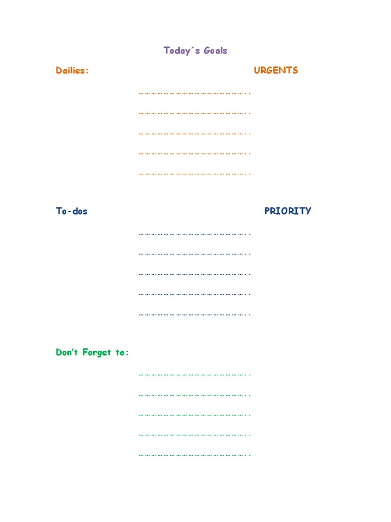 Daily Task Planner | PDF