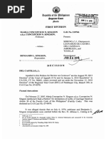 Concepsion-Singson vs Singson, January 8, 2018 - Psychological Incapacity - Pathological Gambling