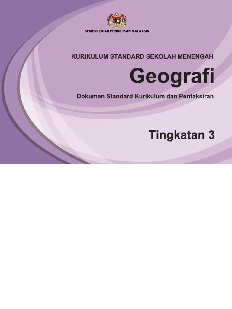 2019 Dskp Kssm Geografi Tingkatan 3