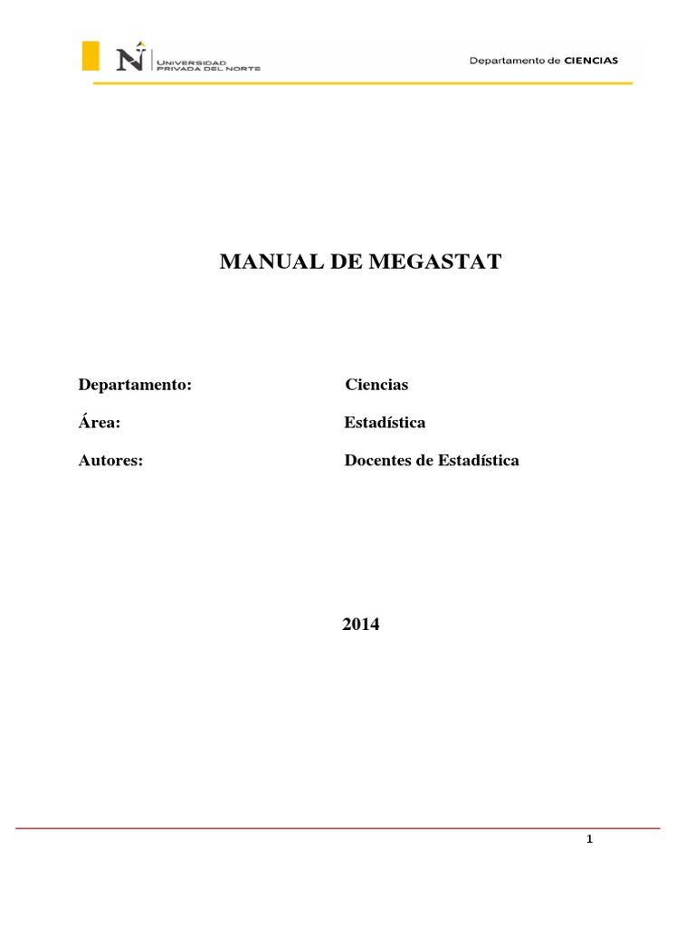 Guía de Uso de MegaStat en Excel | PDF | Muestreo (Estadísticas) | Hoja ...