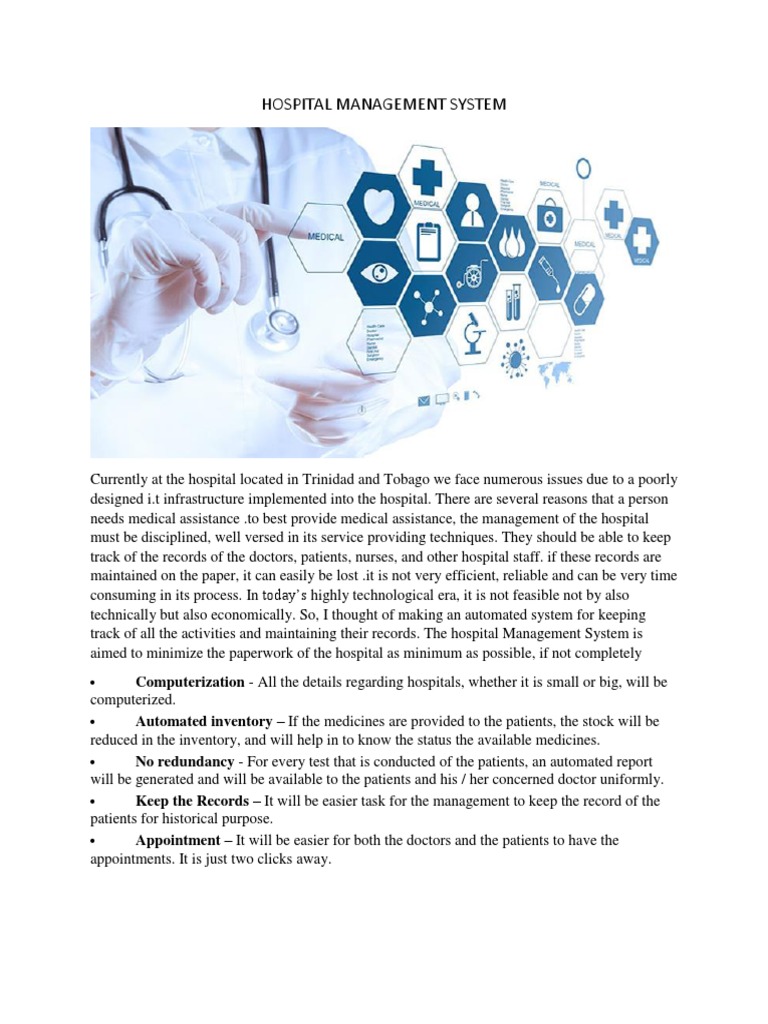 Comprehensive Hospital Management System | PDF | Hospital | Patient