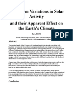 Lassen K 1997 - Long-Term Variations in Solar Activity and Their Apparent Effect On The Earth's Climate